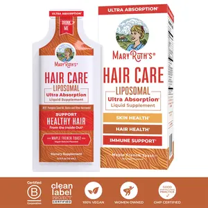 MaryRuth's Hair Care Liposomal - Hair Growth Vitamins - Vitamin D3, Vitamin E, Biotin, Hyaluronic Acid, & Selenium - Vegan - Haircare - 14 Pouches