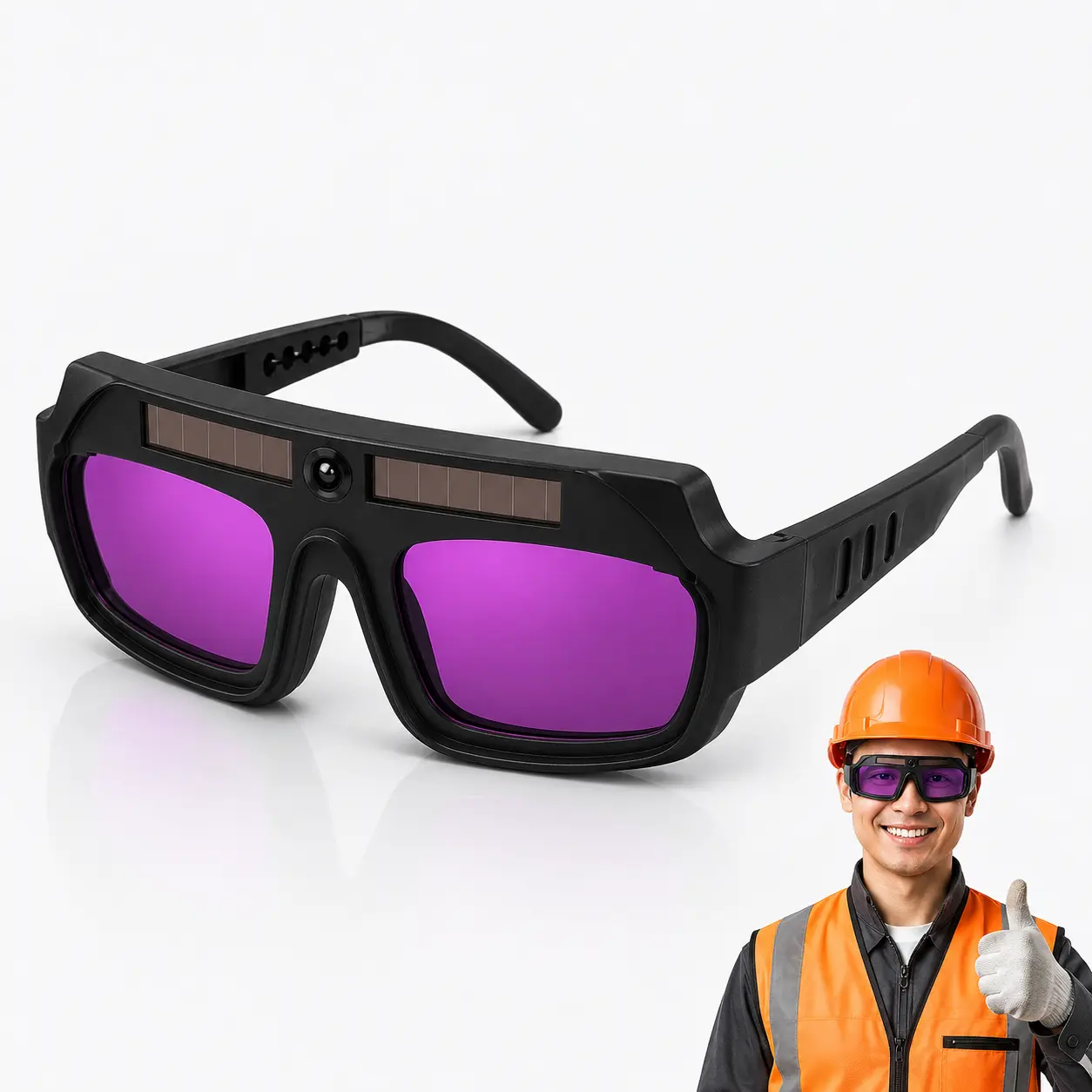 Auto Darkening Welding Goggles, Solar True Color Welding Safety Glasses for TIG MIG ARC Welding, Plasma Cutting & Grinding, Anti-Glare Welder Eye Protection