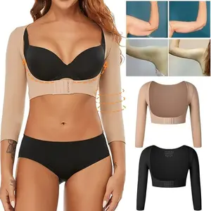 Women Arm Shaper Post Surgery Arm Lipo Compression Sleeves Arm Faja Front Closure Shapewear
