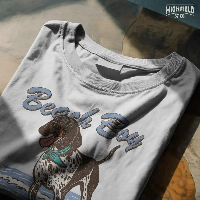Comfort Colors® GSP Beach Boy tshirt German Shorthaired Pointer Summer Hunting Dog Graphic