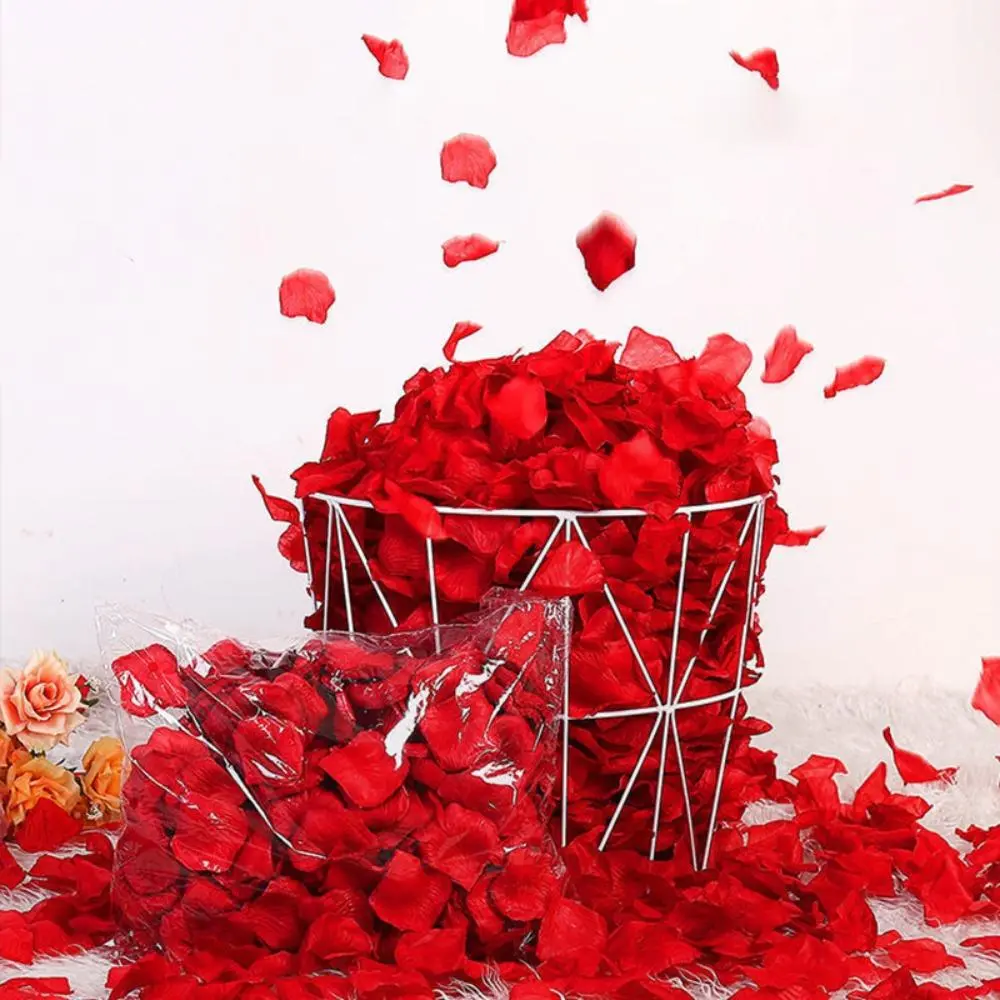 Artificial Rose Petal, 1000 pcs Creative DIY Floral Arrangements Spring Decorative Realistic Faux Flowers, Romantic Ambiance Decoration Supplies for Festivals, Weddings, Birthday Parties and Banquets, Ornaments, Decorative Flower Pieces