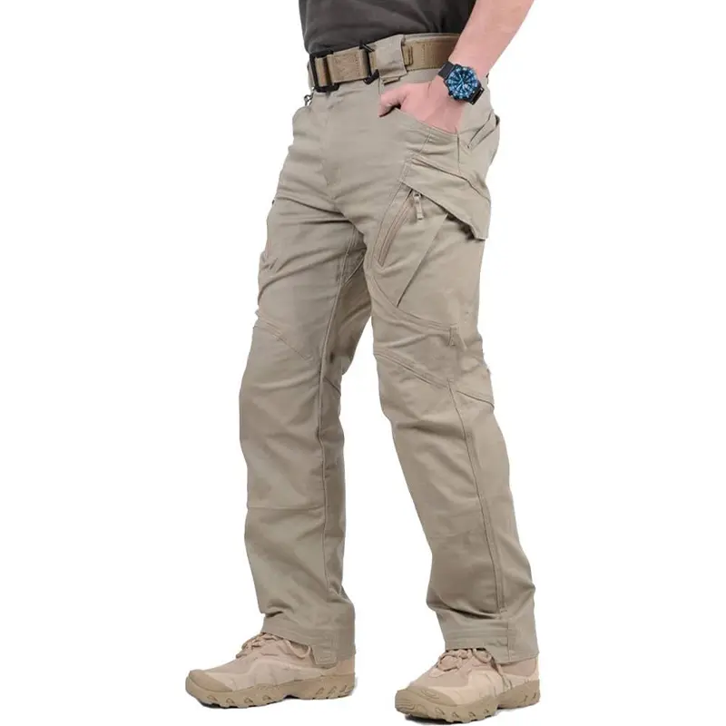Men's Lightweight Casual Work Pants, Men's Tactical  Mountaineering Pants, Durable Multi-Functional Pockets, Horse-Faced Cuffs, Suitable for Spring and Autumn Wear.