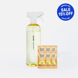 Blueland  Multi Surface Cleaner, 1 Year Supply, Mineral & Plant-Based, Spray Bottle + Plastic-Free All Purpose Cleaning Refill Tablets, Lemon