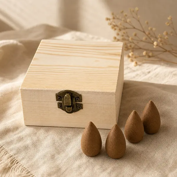 Sandalwood Backflow Cones，3 Styles Backflow Incense Burner Gift Set with Incense Cones Wooden Box, Alloy Dragon/Resin Dragon Mountain/Plastic Cover Mountain Waterfall Incense Holder for Aromatherapy Meditation Home Decor