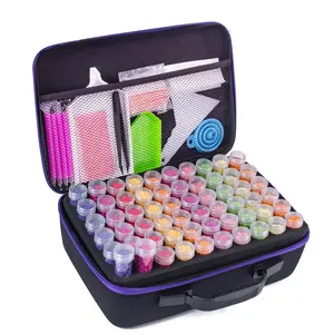 120 Slots Storage Container for Diamond Art Kits for Adults,Portable Bead Storage Boxes for Diamond Painting Accessories and Tools