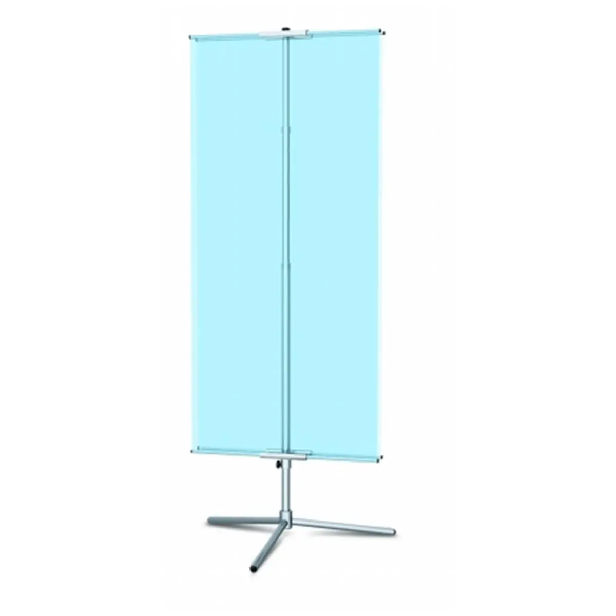 Testrite Visual Products  Classic Banner Stands 24 in. Classic Banner Stand with Travel Base- Black