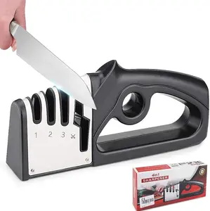 4-In-l Kitchen Knife Sharpener,Multi-Functional Knife Sharpening Kit,Stylish Kitchen Accessories SuitableFor Kitchen Knives, Chef Knives,Precision Knives And Scissors