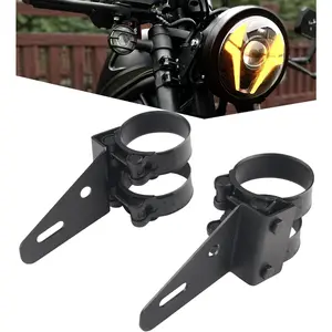 52mm Motorcycle Headlight Brackets 2-2.16inch Fork Tube Mount Brackets Compatible with Buell Blast Cafe Racer Street Fighter