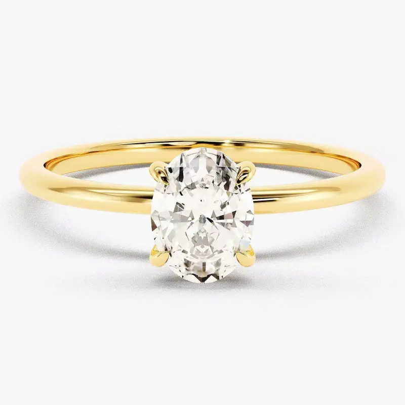 18K gold [D color moissanite] 50 points