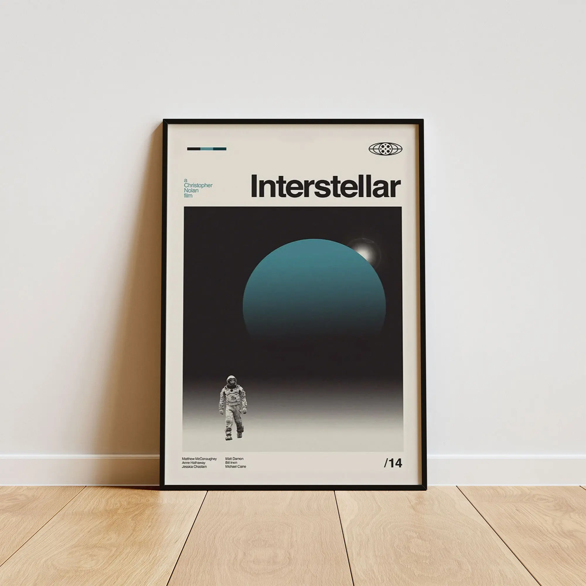 Interstellar Poster, Minimalist Wall Decor, Sci-Fi Space Aesthetic Print, Modern Room Decoration