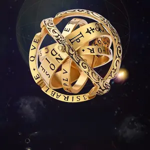 Deformation Astronomical Ball Ring Men's Trendy Student Single Flip Necklace Universe Creative Lady Couple Personality