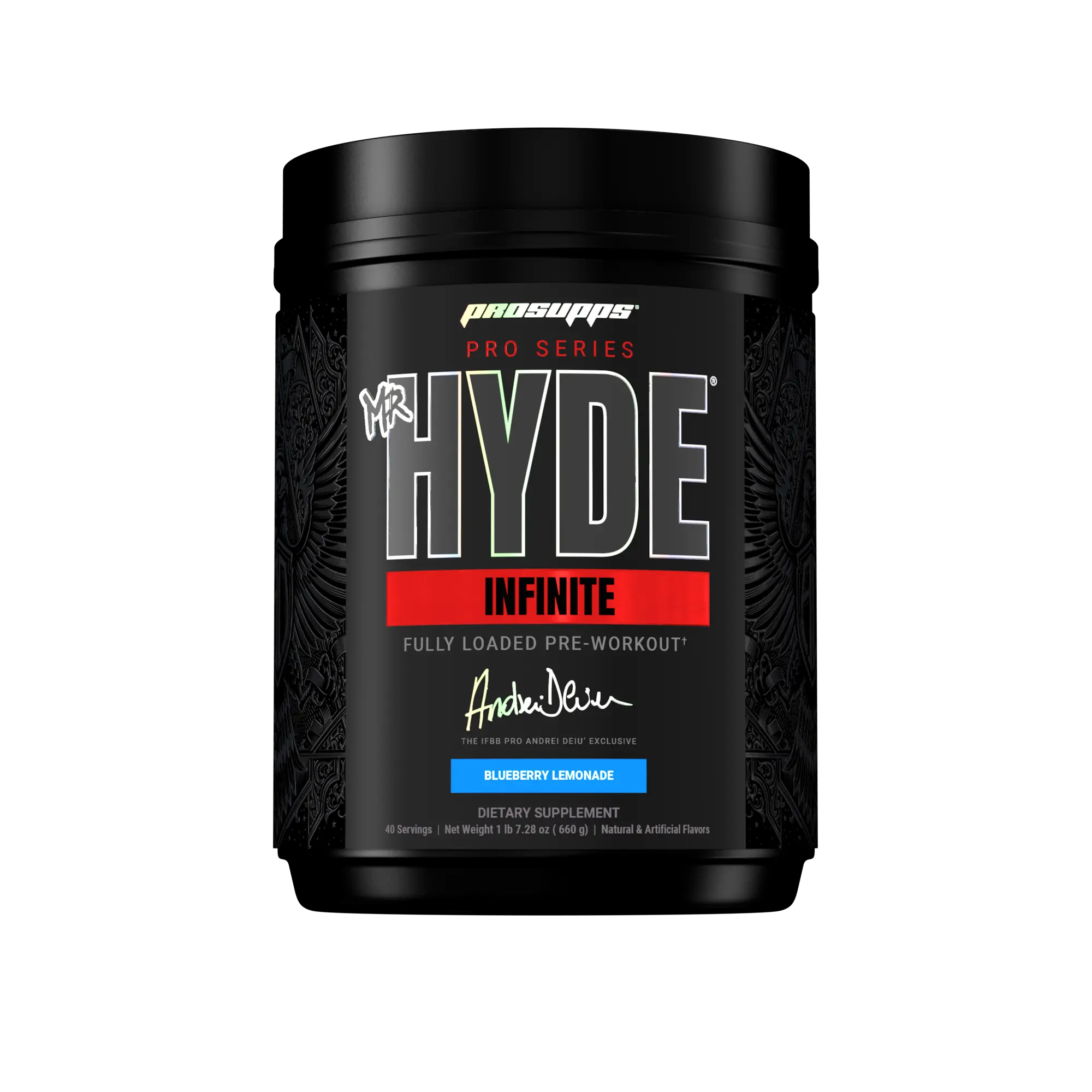 ProSupps Pro Series Hyde Infinite Pre Workout Dietary Supplement Powder - High Stimulant Fitness Preworkout with 380mg Caffeine, Creatine, Beta Alanine - Build Lean Muscle, Energy Boost - 40 Servings