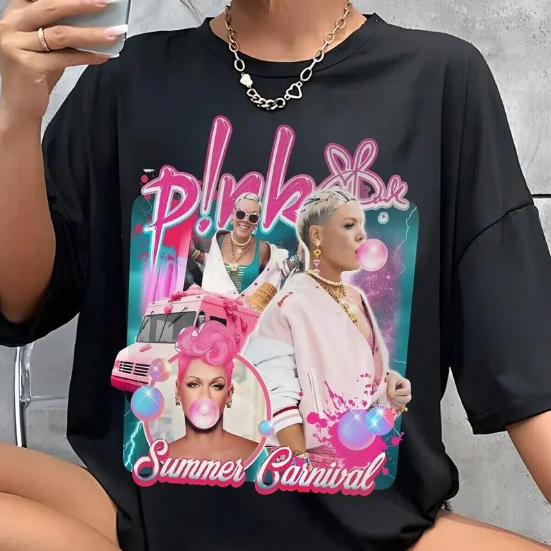 P!nk Pink Singer Summer Carnival 2024 Tour Shirt, Pink Fan Lovers Shirt, Music Tour 2024 Shirt, Trustfall Album Shirt, Concert 2024 P!nk shirt