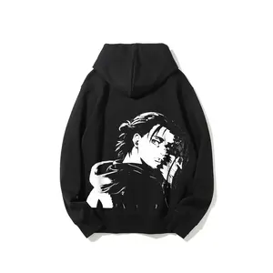 Attack on Titan Eren Yeager Hoodie Anime Streetwear Unisex Couple Gift AOT Fan Art Design Casual Sweatshirts