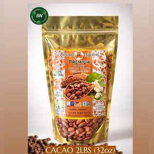 BN CACAO BEANS 2LB PREMIUM WILDCRAFTED NATURAL AND ORGANIC GREAT FLAVOR DRIED IN THE SHADE