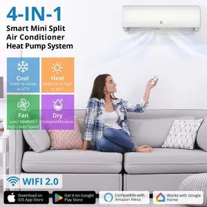23000 BTU Mini Split Air Conditioner and Heat Pump, WiFi Ductless AC/Heating System, R32 Refrigerant, Ultra Quiet, Cools/Heats 1500 Sq.ft, Complete Kit