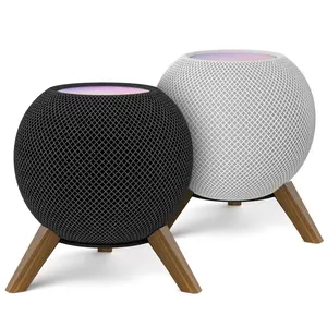 Wooden Desktop Stand for Echo Dot 4th Gen / 5th Gen Stand Holder for Better Sound - Wood Tripod Speaker Stand Desk for Echo Dot 4th & 5th Generation Table Holder for Echo Dot Stand, 2 Pack