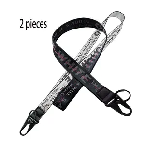 Keychain Canvas Embroidered English Letters two packs