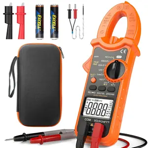Clamp Meter Multimeter 6000 Counts TRMS Electrical Tester for  Current/,Resistance,Capacitance,Frequency,Duty Cycle,Temperature,Continuity,Diode,NCV for Industrial &  Use