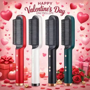 Electric Hair Straightener Brush, Durable Smooth Hair Straightening Comb with Straightening Bristles, Hair Styling Tool for Home and Salon Use, Heated Comb Straightener