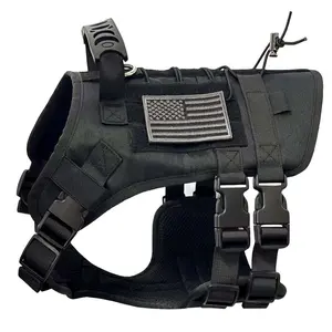 Large Dog Tactical Harness, Walking Harness, Adjustable Anti-Pull Vest, Durable Straps, Reinforced Padding, Outdoor Training