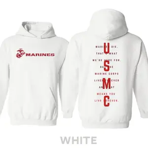 Usmc Marines Tactical Hoodie, Classic Grunt Style Military Patriot Pullover Hoodie, Trending Unisex Graphic Hoodie For Men and Women, Casual Outfit, Comfortable Menswear & Womenswear Top