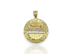 Last Supper Medallion Pendant - 10k Yellow Gold