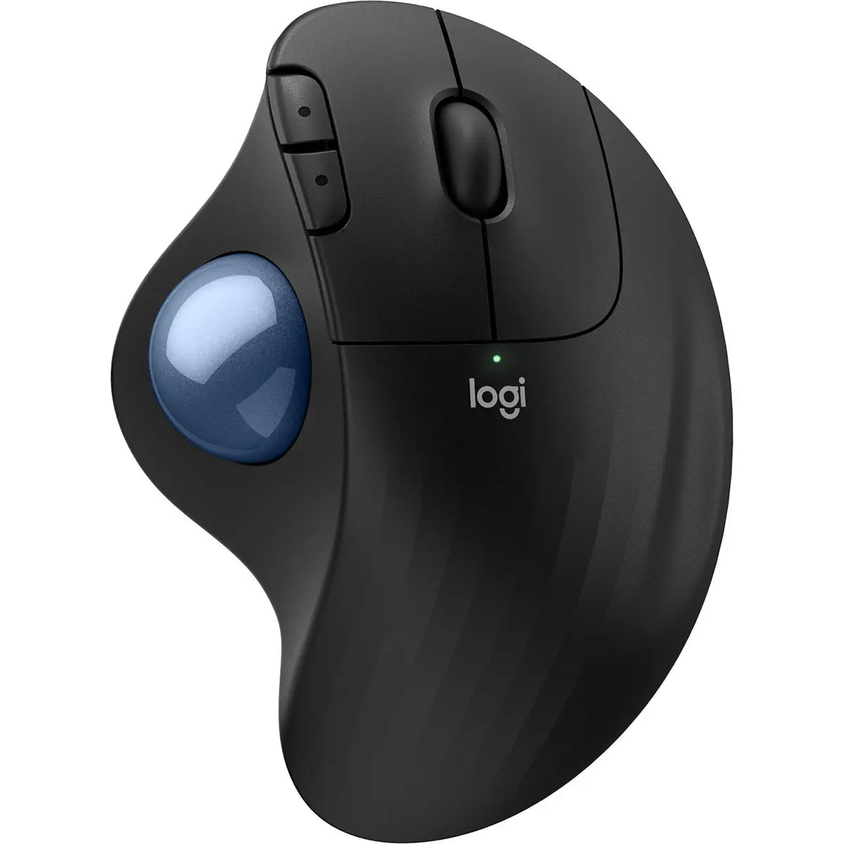 Logitech Ergo M575S Wireless Trackball Mouse, Black/Blue Ball