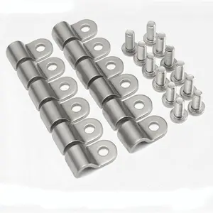 3/16" Stainless Steel Brake Line Clamps with Screw Street Rod Custom Dune Buggy 48pcs