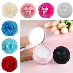 Fluffy Powder Puff Ultra Soft Washable Reusable Velour Face Body Powder Puff Loose Powder Puffs Wet Dry Makeup Tool