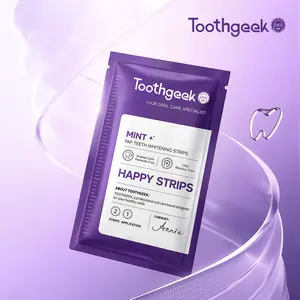 Toothgeek Purple Whitening Strips 7-day treatment（14 strips）Dry Strip Technology - PAP Non Sensitive Teeth Whitening - Peroxide-Free