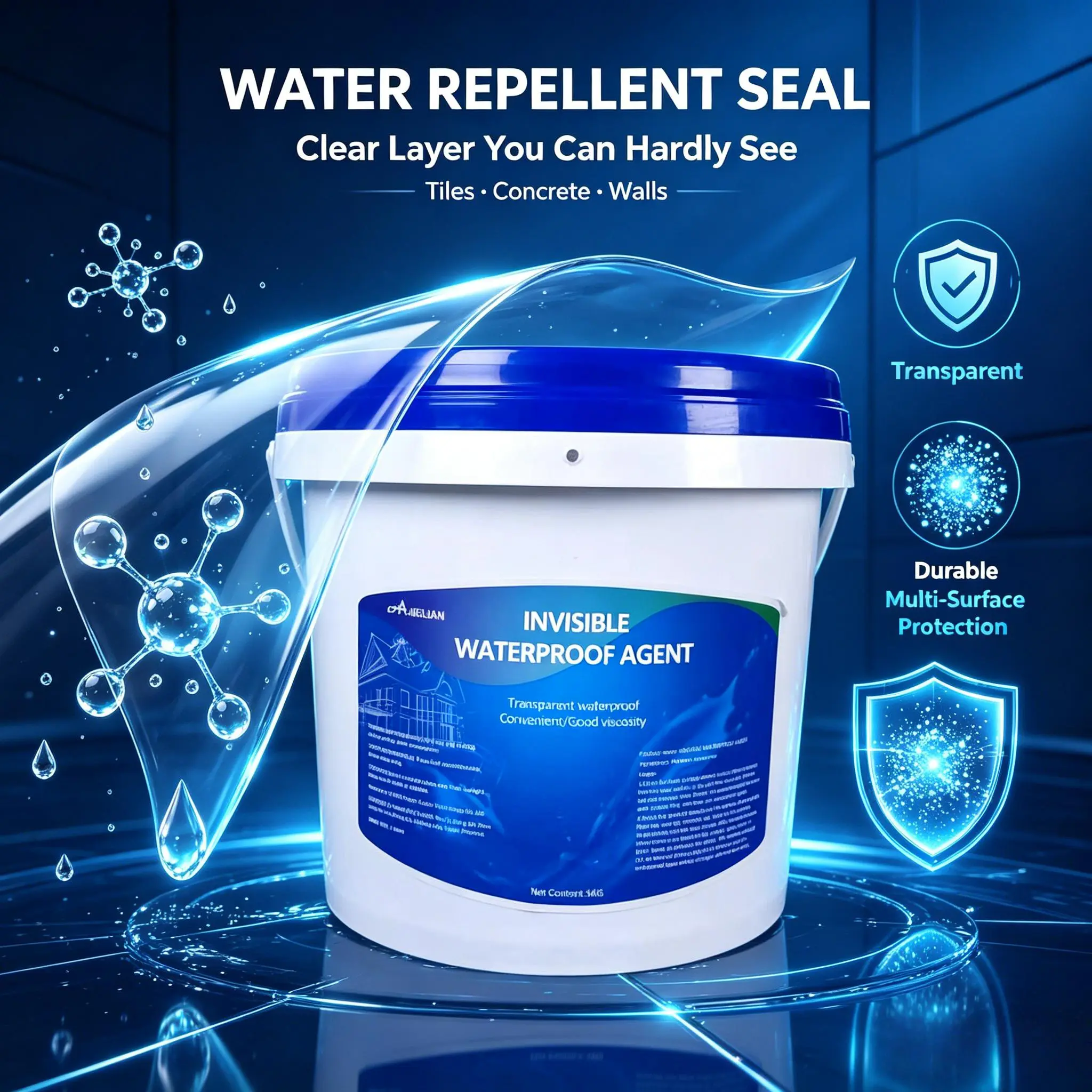 Invisible Waterproof Sealant Agent - Transparent No-Demolition Leak Repair Coating for Bathroom, Kitchen Roof, Wall Tile Grout