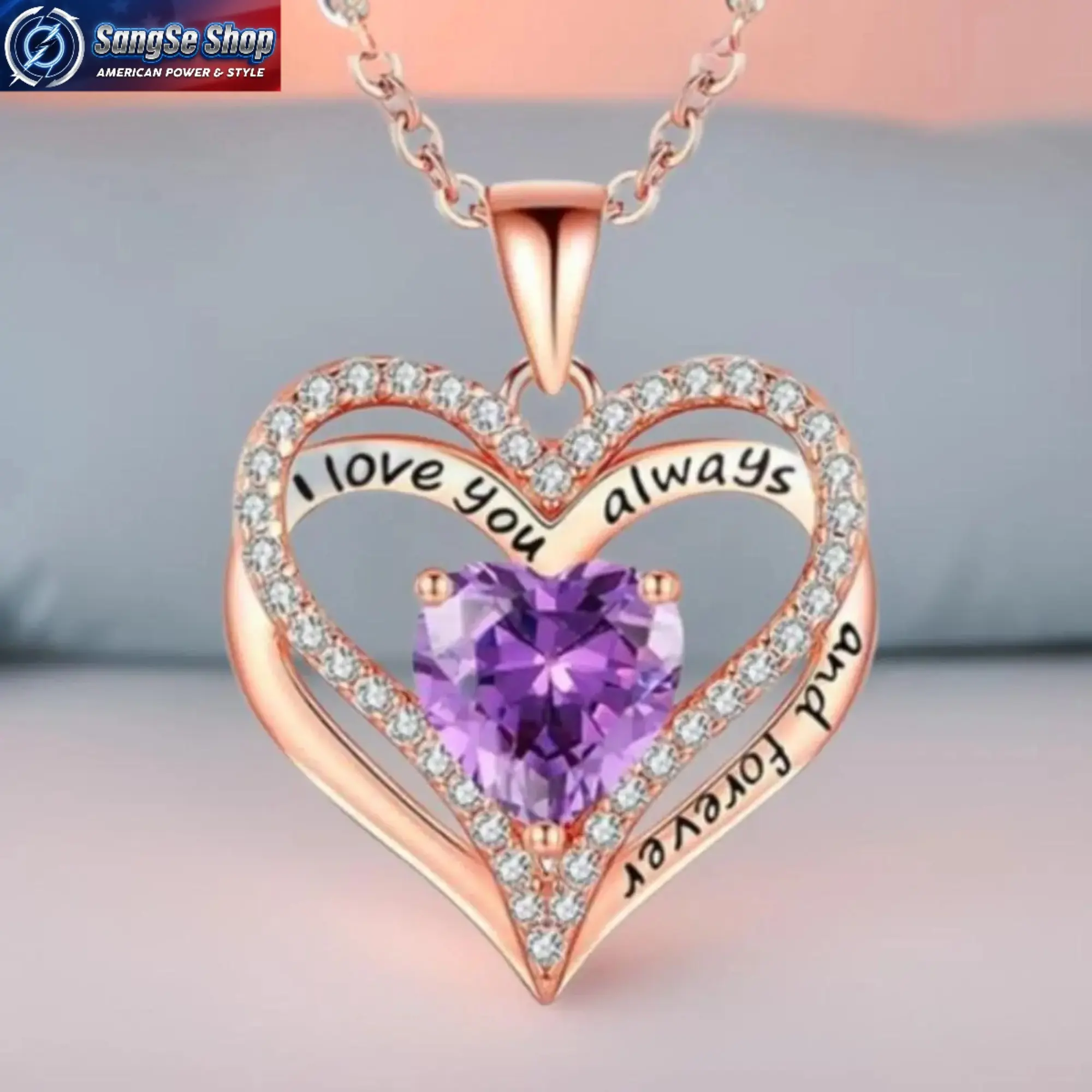 Dainty Zodiac Necklace for Women, Crystal Infinity Heart Pendant, Romantic Astrology Jewelry for Birthday or Anniversary Gift, Fashion, Heart Shape