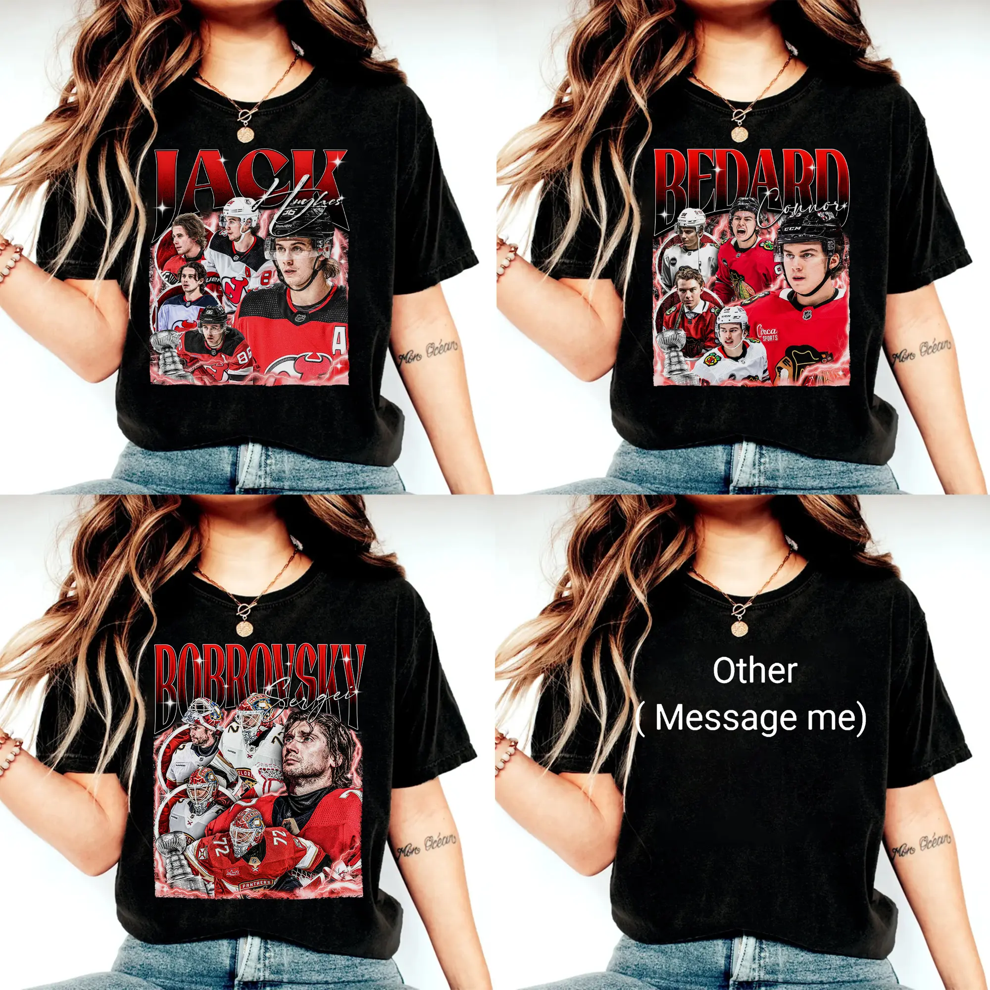 Vintage Hockey Bootleg Custom T-Shirt, Sweatshirt