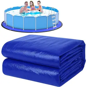 18FT Round Pool Ground Cloths, 12 x 12 Mesh Count Heavy Duty Pool Liner Pad, Anti-Aging Puncture Resistant Pool Ground Mat, Waterproof Pool Liner Protector Tarp for Above Ground Swimming Pools