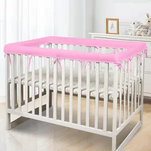 4 Pc Mesh Fabric Bed Rail Covers (4pc-Pink)