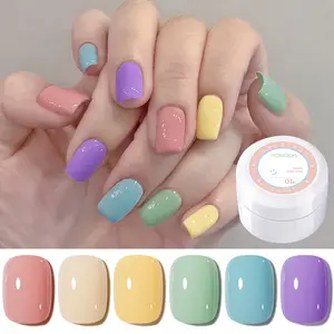 【MORDDA LIVE】The new popular Macaron series nail gel 6 color set, gentle nude nail gel, suitable for LED nail art design, ideal for home nail art and salon gel
