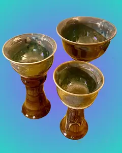 Chalices Small Wheel Thrown Food Safe Dishwasher Safe Ceramic Drinkware