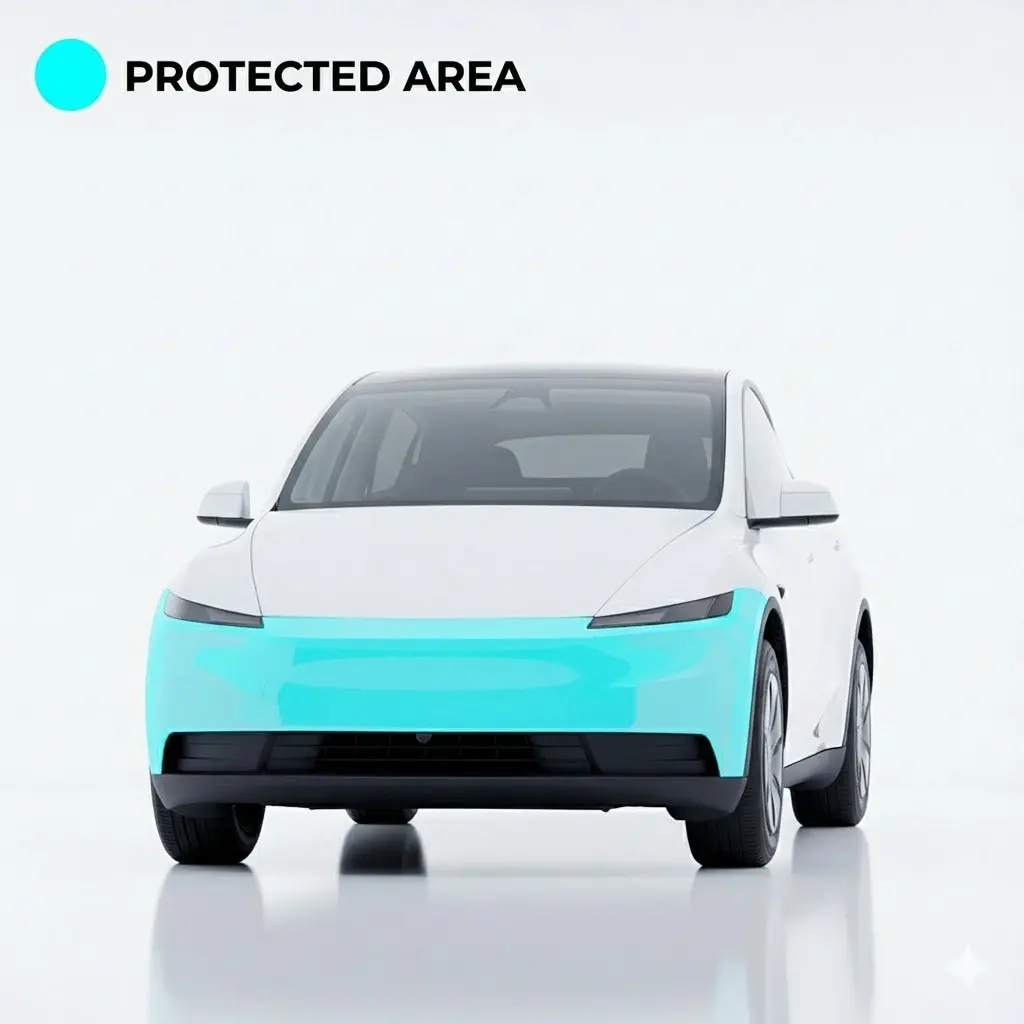 Front Bumper PPF for Tesla Model Y Juniper Standard – Pre-Cut DIY Paint Protection Film