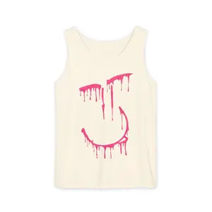 Dripping Pink Smiley Tank Top