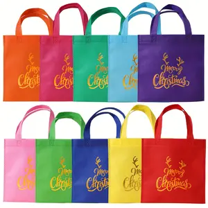 20-pack small children's tote bags, ten colors of cartoon gift patterns, suitable for Christmas, birthdays, spring outings, New Year's gift bags, and children's gift wrapping.