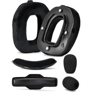 A40 TR Mod Kit -  Replacement Earpads and Headband Compatible with  A40 TR Headset,Ear Cushions, Upgrade High-Density Noise Cancelling , Added Thickness (Black Velour)