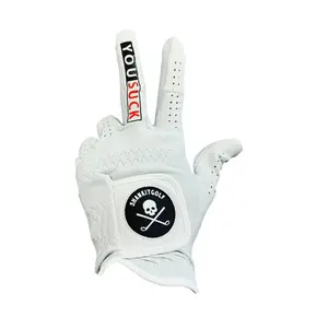 SHANKITGOLF- You Suck Golf Glove - Full Cabretta Leather Glove, Adjustable Fit, and Comfortable Design for Competition