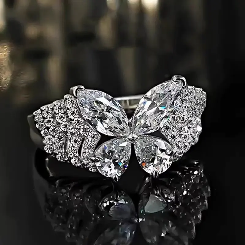 Women's Elegant Animal & Butterfly Rings - Inlaid with Cubic Zircon, Daily Wear Costume Jewelry, Ideal for Valentine's Day, Mother's Day Gifting, Animals, Special For Valentine's Day