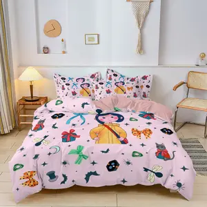 3pc Caroline & Secret Door down comforter set, Soft Bedding Sets, includes one comforter cover and two pillowcases, suitable for single and double beds, available in multiple sizes, ideal for bedrooms, dormitories, hotels, and apartments