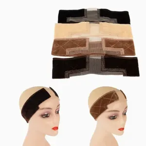 Wig Grip Headband – Adjustable Elastic Velvet Band, Non-Slip T-Shape Lace Design for Secure Hold & Edge Protection, Comfortable & Breathable