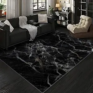 Velvet + soft and comfortable modern luxury art stone texture pattern printed carpet, home decoration carpet, living room large carpet, sofa cushion, door mat, coffee table mat, bedroom carpet, bedside carpet, Living Room Rug