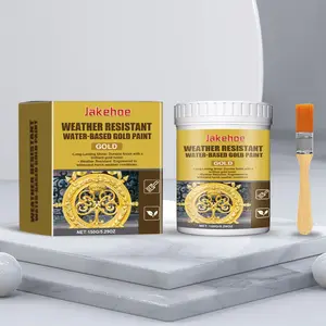 Weather-Resistant Gold Paint, Metal Paint Weather-Resistant Roman Column Decorative Gold Paint Outdoor Foil Paint, Durable Exterior Finish