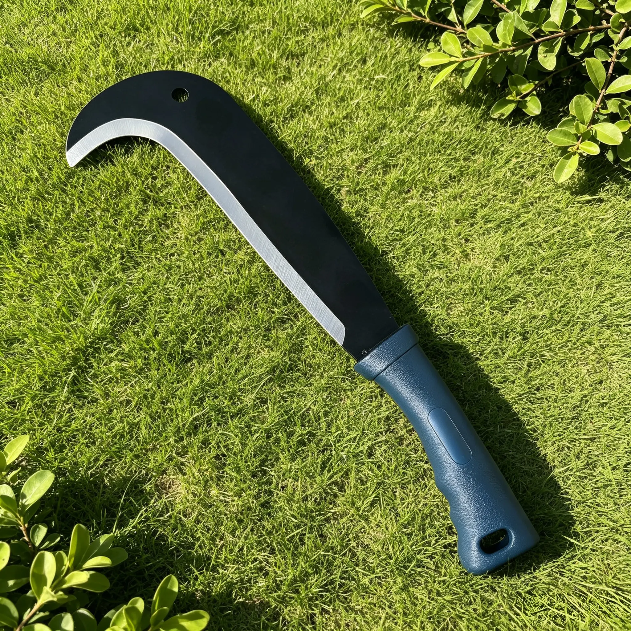 Heavy Duty Curved Sickle with Steel Blade - Non-Slip Handle Gardening & Kitchen Tool for Weed Removal, Grass Cutting,familyfun