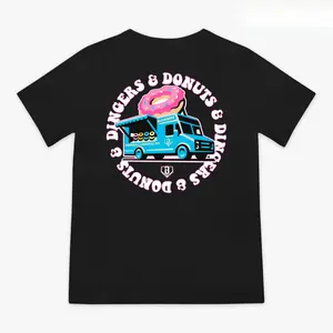 Donut Truck Graphic Lightweight Youth Tee Casual Short Sleeve Daily Fashion Top